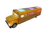 School Bus Bump and Go Action - Beautiful Attractive 3D Flashing Lights and Musical Sounds - School Bus Toy for Kids 3 and up Bump and Go Toy