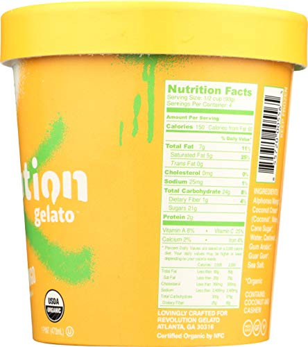 Revolution Gelato - Majestic Mango, 4 pack pints