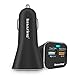 Car Charger, 28W 5A Qualcomm Quick Charge 3.0 2-Port USB, QC3.0 + 2.1A for for iPhone 7, 7 Plus, 6 Plus, 6S, iPad, Tablet, Samsung Galaxy S8, S7 Edge, HTC, Sony (Black)