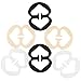 Bra Strap Clips 6 Piece Love shape Holder, Racer Back - Conceal Straps - Cleavage Control