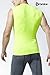 TSLA Men's Muscle Tank Sleeveless Compression Baselayer, Zero Round Neck(r15) - Neon Yellow, Medium