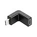 USB C Angle Adapter, Poyiccot 90 Degree USB-C Type C Male to Female Adapter, Upward & Downward Angled USB-C USB 3.1 Type-C Extension for Laptop & Tablet (Updown)