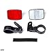 MBP Bicycle Front & Rear Reflector Kit Bracket for Handlebar and Seatpost and Bolt on for Racks or Fenders