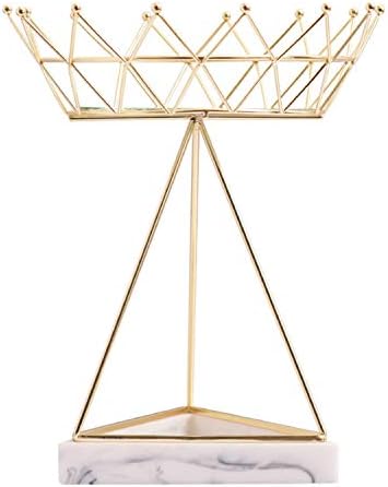 YANGLAN Nordic Minimalist Geometric Triangle Mirror Tray, Sun Flower Jewelry Rack, Ring Necklace Earring Storage Rack, Creative Home Decoration
