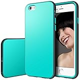 iPhone 6S Case, iPhone 6 Case, Shulong [Flexible luxurious Rubber] Shock-Proof Protective Case TPU Bumper + [Scratch Resistant] Dual Color TPU Back Cover For Apple iPhone 6 (4.7 Inch) ( Teal )