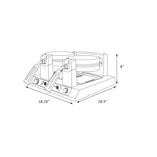 Waring (WW250) 50 Waffle/Hr Belgian Waffle Maker - Image 3