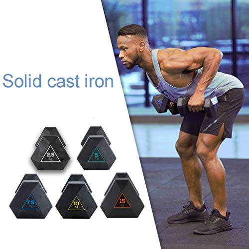 Hexagon Dumbbell Neopreen Dumbbell Heren Dumbbells 2,5kg/5kg/7,5kg/10kg/15kg Voor Krachttraining, Spieropbouw (Color… - Image 3