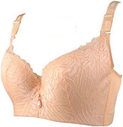 Coumll Plus Size Bra For Women 36 38 40 42 44 46 48 50 C D Dd E F Cup Brassiere Push-Up-Bra Hot Sexy Lace Khaki 50DD