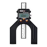 Digital Height Gauge Depth Gauge with Three Measurement Modes, Magnet Based, Stainless Steel Locking Screw, Large Digital Display for Woodworking, Router Table - MDG01