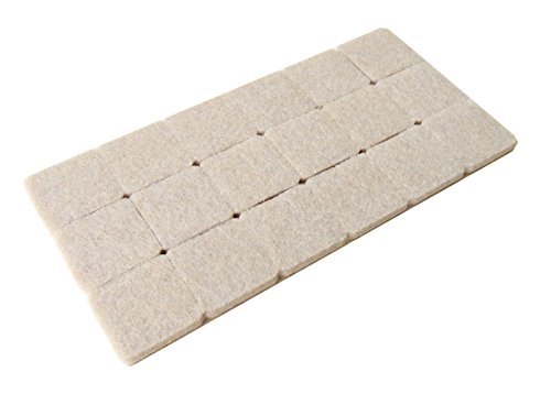 Okayji Self Adhesive Felt Material Pads for Furniture Floor Scratch Protection,18 Pieces (Square Shape)