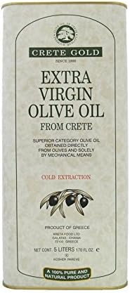Crete Gold 5L Tin Greek Extra Virgin Olive Oil 5 Liters (169.07 oz)