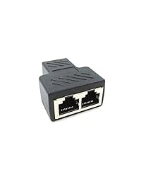 SinLoon   Adaptador de conector RJ45 hembra de 1 a 2 y 3 puertos hembra con interfaz Ethernet 8P8C, extensor de enchufe de red LAN para Cat5, Cat5e, Cat6, Cat7