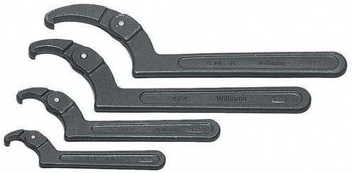 Williams Tools 474 - Spanner Wrench - Hook Style, 2 to 4-3/4 in Capacity, Black Oxide Finish, 11-1/2 in OAL