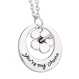 MA&SN Family BBF Best Friends Necklace You are My Ohana Flower Pendant Gift (Style A)