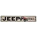 Jeep Trail Embossed Metal Street Sign - Vintage Jeep Sign for Garage or Man Cave