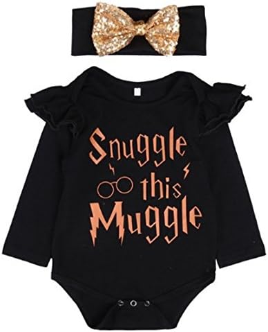Angelchild Newborn Baby Girls Clothes Floral Mommy Is My Bestie Bodysuit Romper +Headband New 70