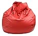 Gold Medal Bean Bags Gold Medal Microsuede Ottoman Bean Bag, Large, Scarlet