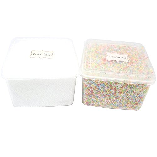 2-4mm(0.08-0.15 Inch)Mini Styrofoam Foam Balls Decorative Slime Ball DIY Wedding Party School Home Decoration 48000 Pcs (Mixed colors 9) - Thumbnail 5