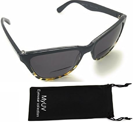 Women’s Bi-Focal SunReaders Fashion Wayfarer Reading Sunglasses Maximum UV Protection Sun Readers (Black Leopard, 1.75)
