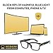 Сomputer Blue Light Blocking Glasses for Women/Men. Anti-Glare, Clear, No-Tint Lenses with Cool Black Frame - Reading, Gaming, Working glasses