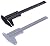 Penta Angel 2Pcs Plastic Caliper Inch/Metric 6Inch 150mm Mini Caliper Double Scale Ruler Measuring Tool for Student