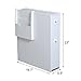 Organizedlife Narrow Side Table with Paper Holder Organizer for Small Spaces,Freestanding Bathroom Cabinet, Without Assembly White