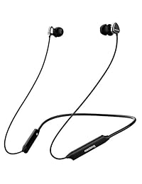 Meidong ? versión 2019 ? Auriculares Bluetooth con cancelación de ruido activo, en correa para el cuello de la oreja, auriculares inalámbricos con micrófono HD estéreo sonido V4.2 magnético deportivo auriculares 8+ horas de reproducción