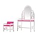 Blackzone Dressing Table Chair Furniture Accessories Set for Barbie Dolls Kids Toy House