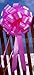 Fuchsia Rose Pink Pull Bows with Tails - 8