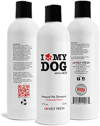 Lovely Fresh Premium Natural Dog Shampoo 3-in-1 Formula With Oatmeal and Neem - Relieves Skin Irritation, Moisturizes and Conditions, Keeps Insects Away - for Sensitive, Dry, Itchy, Normal Skin