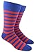 Twill Stripe Men's Cotton Blend Dress Socks