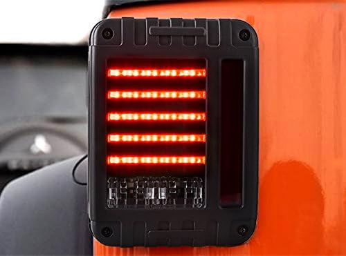 ICARS LED Tail Lights Brake Reverse Turn Signal Lamp Back Up Rear Parking Stop Light Daytime Running Bulb for 2007-2017 Jeep Wrangler JK JKU - Pair