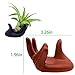 6 Pack Ceramic Air Plant Stand Holder, Hand Shape Tillandsia Airplant Container Pot Tabletop Plant Display Hand Racks for Home Office Decoration Supplies (Red+Black)thumb 2