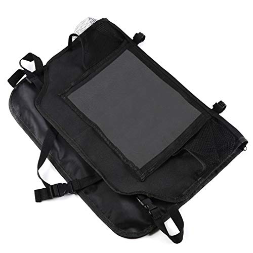 Fullsexy 2 Pack Car Backseat Organizer with Touch Screen Tablet Holder, Waterproof Kick Mats Back Seat Protector with 5 Storage Pockets for Kids (25" X 18")
