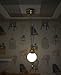 １:12 Scale Dollhouse LED Pendant Lamp, Battery Operated, Metal Base and Chain