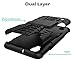 Ueokeird for LG Tribute HD Case, for LG X Style Case, Hybrid Dual Layer Armor Protective Phone Case Cover with Kickstand for LG X Style/Volt 3 / Tribute HD Black