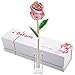 DEFAITH 24k Gold Dipped Rose with Crystal Heart Stand (Pink Original)