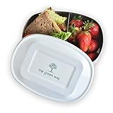 The Green Way Stainless Steel Lunch Box (Large) - Ecofriendly, Reusable Food Container - Divided Compartments, BPA Free, Dishwasher Safe - Kids, Adults, School, Office