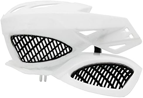 Lozom 7/8" Motorcycle Handguards Handlebar Hand Guards Brush Bar Protector For Motocross Supermoto Racing Dirt Bike ATV (White)
