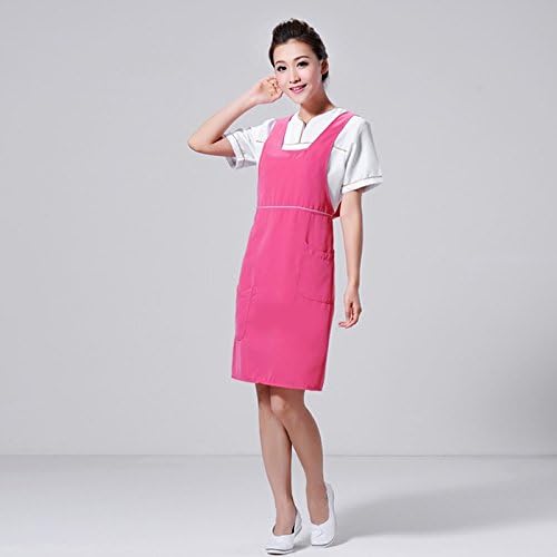 Lqchl Waterproof Adjustable Apron Bib Uniform With 2 Pockets Hairdresser Kit Salon Hair Tool Chef Waiter Kitchen Cook Tool,C