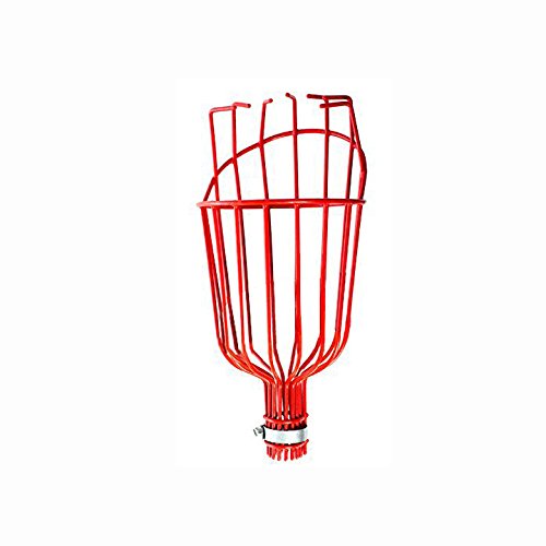 Professional Metal Fruit Picker with Long Telescoping 8ft Pole & Fruit Catcher - Reach Fruit up to 15ft without a ladder