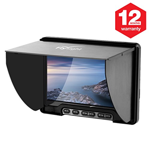 Camera Monitor Portable HD Display Monitor FPV Video Monitor Flysight Black Pearl RC801 (High End Version) 7 Inch Screen 1280 800 LCD Monitor with Integrated Battery-by Flyisght