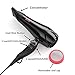 Berta 1875W Professional Lightweight Hair Dryers With Concentrator, Negative Ionic Ceramic Blow Dryers Fast Drying With AC Motor for Natural Hair,Hot Tools Salon Hair Dryers - ETL Certified,black
