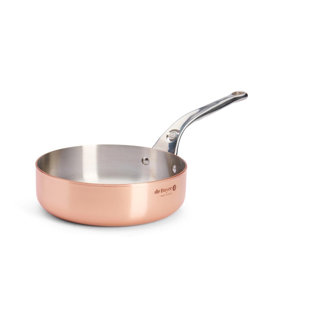 De Buyer 6230.20 Prima Matera Straight Sauté Pan with Magnetic Bottom, 20 cm Diameter