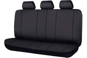 Flying Banner Rear Bench car seat Covers car seat Protectors Split 40/60 50/50 60/40 (Rear Bench-Value, Black)