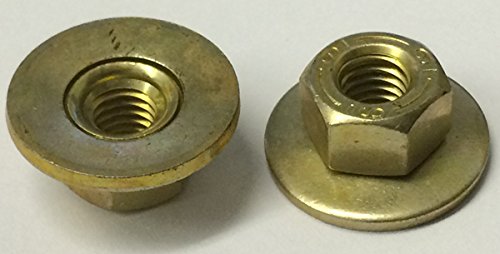 1/4-20 Free Spinning Washer Nut – 5/8" O.D., Zinc & Yellow Finish, Box Of 50 By Auveco
