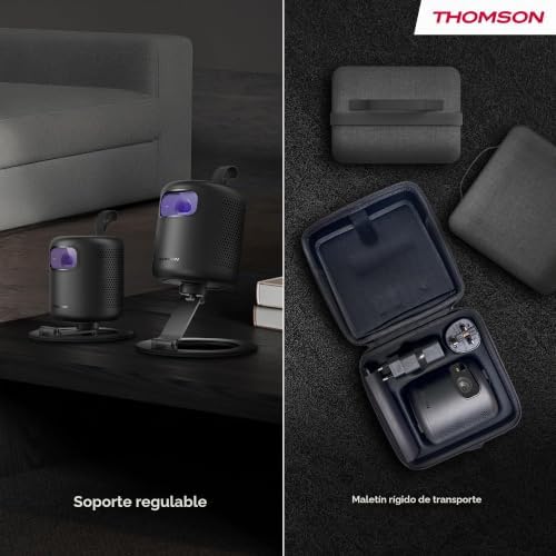 projetor LED inteligente portátil Vega PG35B, Full HD 1080p, Google TV, 350 ANSI, Foco automático, correção trapezoidal, HDR10, Dolby Digital+, WiFi, Bluetooth, Bateria - Capa incluída