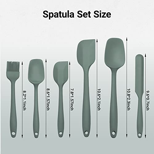 JLiup Silicone Spatula Set of 6,Rubber Spatulas Silicone Heat Resistant