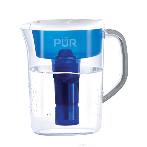 PUR 7 Cup Basic Water Filtration Pitcher, Filter Helps Reduce Chlorine Taste and Odor, Filter Provides Up To 40 Gallons or About 2 Months of Filtered Water