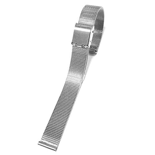 FidgetFidget Watches Band Replacement 12mm Stainless Steel Slim Mesh Ladies Bracelet Band